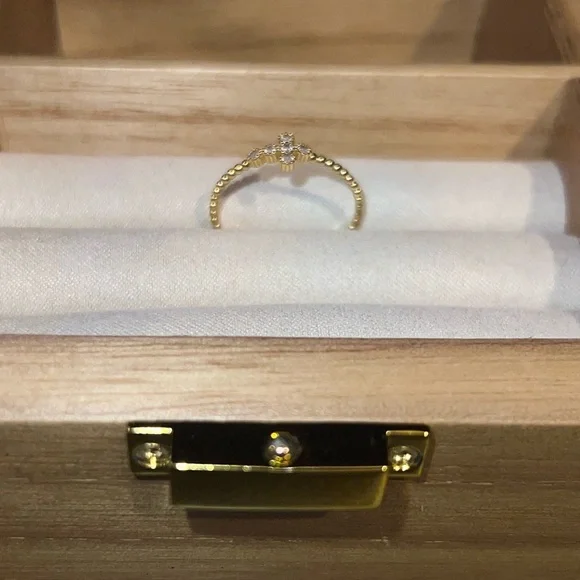 Gold Cross Cz Ring 💍 - Picture 5 of 8